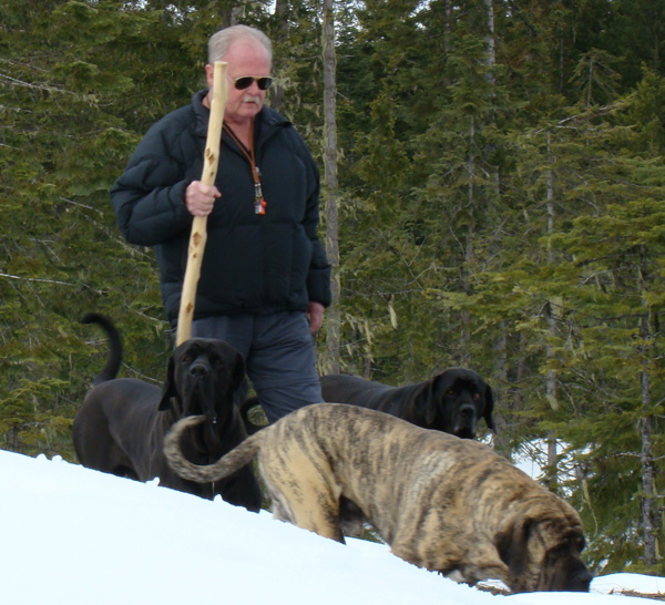 Dr. Plechner and his dogs